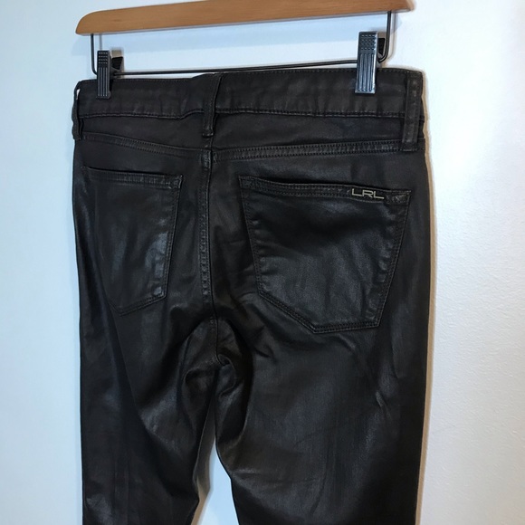 Vintage Lauren Ralph Lauren Wax Coated Jeans 2 XS - Picture 5 of 7